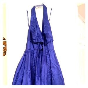 Royal Blue Halter Cocktail Dress
